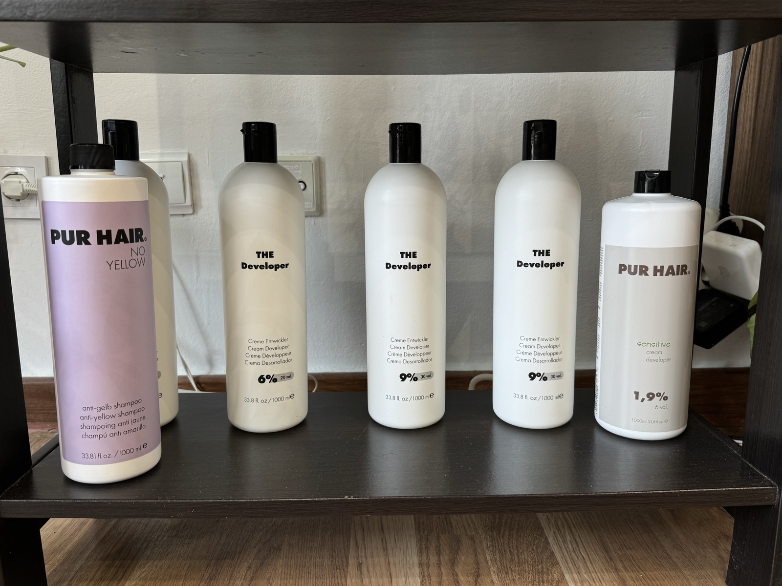 Produtos reveladores e shampoo anti-amarelo